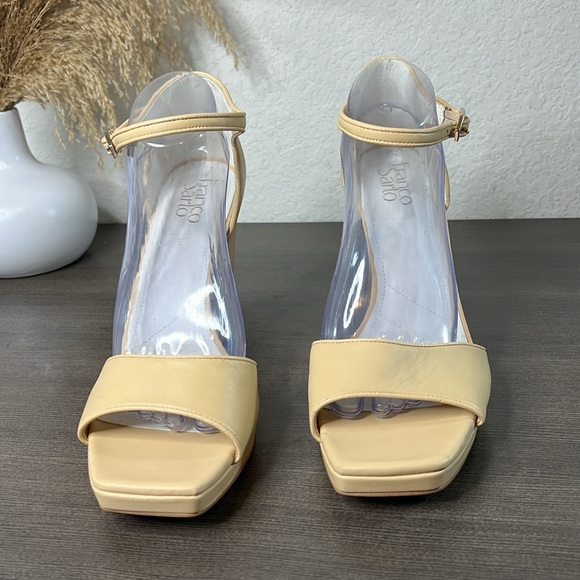 Franco Sarto Women Dima Heeled Sandals Size 11M Beige Leather Ankle Strap - Picture 12 of 15